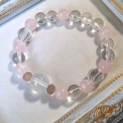 Thida stoneデザインブレスレットガーネットモルガナイトサゲニ