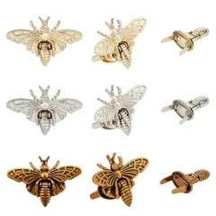 PandaHall かばん 差し込み錠 6セット 3色 PH 蜂 バッグ留め具 バッグ 金具 レザーバッグDIY用