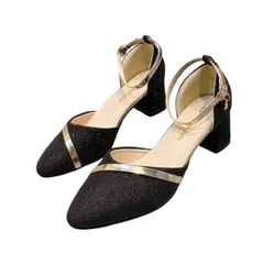 パンプス 靴 シューズ レディース ローヒール 歩きやすい 履きやすい 華やか パーティー 結婚式 人気 定番 ストラップ