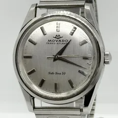 Movado モバード トランスアトランティック Sub Sea 50 シルバー 手巻き メンズ 腕時計 稼働品のサムネイル