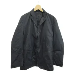 コムサデモードメン COMME CA DU MODE MEN ナイロンジャケット 上着 2 黒 ブラック 無地 テーラードカラー 長袖 /YU ■ECA004