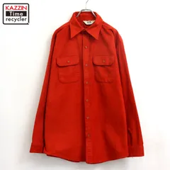 70s USA製 vintage シャモアクロス 長袖シャツ メンズ 表記XLサイズ