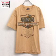 90s USA製 vintage HARLEY DAVIDSON バイカー モーターサイクル 半袖Ｔシャツ メンズ 表記Lサイズ