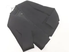 iCB アイシービー ウール混 ノーカラー ジャケット size4/紺 ◇■ レディース