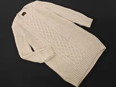 ZARA ザラ ケーブル編み ニット ワンピース sizeM/ライトベージュ ◇■ レディース