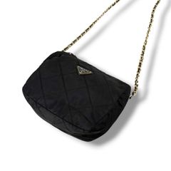 PRADA プラダ キルティングバッグ B1239 ブルー - メルカリ