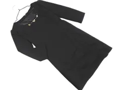 MISCH MASCH ミッシュマッシュ ビジュー Aライン ワンピース size38/黒 ■◇ レディース