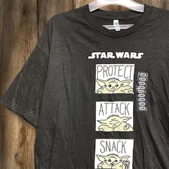 ムービー Tシャツ スターウォーズ　STARWARS ヨーダ　SF 映画　洋画　キャラ 黒   XLサイズ  古着 ビンテージ used vintage  p10