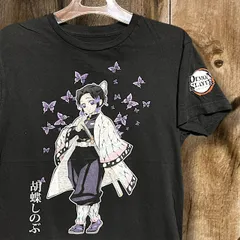 アニメ Tシャツ 鬼滅の刃 胡蝶 しのぶ 漫画　キャラ 黒   Mサイズ  古着 ビンテージ used vintage  p10