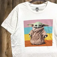キャラ Tシャツ ベビーヨーダ　スターウォーズ　STARWARS 映画 白   XLサイズ SF 古着 ビンテージ used vintage  p10