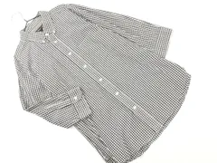 BEAUTY & YOUTH ビューティ&ユース ユナイテッドアローズ チェック ボタンダウン シャツ sizeL/白ｘ黒 ■◇ レディース
