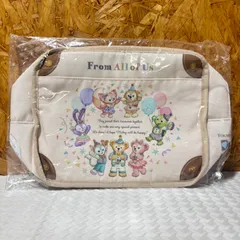 美品 Disney ディズニー ダッフィー＆フレンズ フロム・オール・オブ・アス スーベニア ランチケース ポーチ
