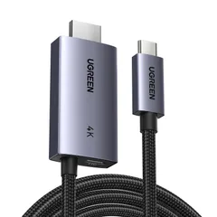 【新着商品】16 iPhone Pro HDMI対応 - タイプC Thunderbolt Max/SteamDeck/MacBook/iPad/Galaxy 2-in-1 PD急速充電ポート付き HDMI変換ケーブル、100W C S24/XPS、2M US
