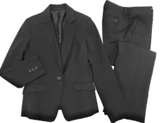 COMME CA ISM コムサイズム スーツ テーラード ジャケット スカート パンツ 3点セット size上M下S/黒 ■◇ レディース