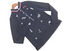 Munsingwear マンシングウェア 長袖 刺繍 ポロシャツ sizeM/濃紺 ■◇ レディースのサムネイル