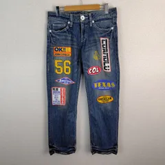 00s CO&LU ココルル デニムパンツ 総柄 インディゴ レディース 古着 ギャル Y2K ストリートのサムネイル
