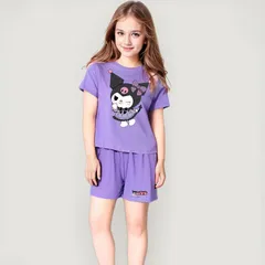 半袖パジャマ クロミちゃん マイメロディ シナモロール ハローキティ 女の子 男の子 半袖プリントパジャマ 90-140cm 春 夏 秋