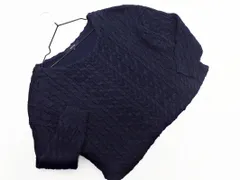 MACPHEE マカフィー トゥモローランド リネン混 ケーブル編み ニット セーター size1/紺 ■◇ レディースのサムネイル