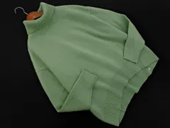 nano universe ナノユニバース ウール混 ワイド幅 長袖 タートルネック ニット セーター size38/緑 ◇■ レディース