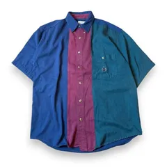 90s 00s Bugle Boy Company 半袖シャツ ユーロ古着 EURO マルチカラー オーバーサイズ フェード サンフェード アメカジ スケーター ストリートファッション Y2K SK8 古着 vintage 90年代 80年代