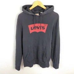 Levi's リーバイス スウェット パーカー ロゴプリント ブラック Sサイズ メンズ 古着 ストリート アメカジ