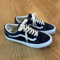 148) ヴァンズ オールドスクール スウェード バリトン ネイビー スニーカー 240