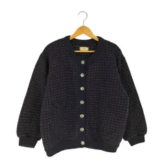 エルエルビーン L.L.Bean 80S ノルウェー製 バーズアイ ニットカーディガン レディース import：L 