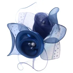 【在庫セール】巻きシフォンコサージュ 日本製 2輪 オーガンジー パール ラメ 結婚式 入学式 入園式 卒業式 卒園式 フォーマル 結婚式 2次会 謝恩会 セレモニー 式典