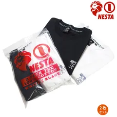 NESTA BRAND ネスタブランド Tシャツ 半袖 NESTA パック Tシャツ プリント メンズ 大きいサイズ 2枚セット ホワイト ブラック M-2XL  父の日 [262NB1002B]のサムネイル