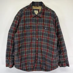 古着 エルエルビーン L.L.Bean シャツジャケット アウトドア 裏地ボア 胸ポケット L マルチカラー チェック メンズ