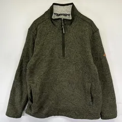 古着 オービス ORVIS フリース ニット ハーフジップ プルオーバー ボアライナー トレーナー S  グリーン系 メンズのサムネイル