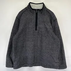 古着 オービス ORVIS フリース ニット ハーフジップ 袖タグロゴ ボアライナー 大きいサイズ XL  ブラック系 メンズのサムネイル