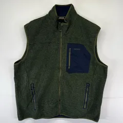 古着 オービス ORVIS フリース ベスト フルジップ ワンポイントロゴ アウトドア 大きいサイズ 2XL  グリーン系 メンズのサムネイル