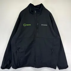 古着 コロンビア Columbia ジャケット ソフトシェル フルジップ 大きいサイズ フリースライナー アウトドア 2XLT  ブラック系 メンズ