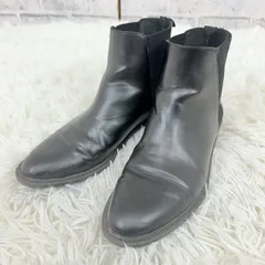 ZARA ザラ サイドゴアブーツ ブラック 靴 革 レディース 38