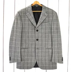 伊製 GIANFRANCO FERRE フェレ 3つボタン シングル ジャケット 48 / XL グレー ウインドペンヘリンボーン 袖口3つ釦 22-0401 / 6TD014 【送料無料】【中古】【メンズビジネス】202604のサムネイル