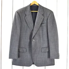 LANVIN COLLECTION ランバン 銀ボタン 2つボタン シングル ジャケット R48-45 / L グレー 袖口3つ釦 春秋冬対応 458-269 / 6TD013 【送料無料】【中古】【メンズビジネス】202604