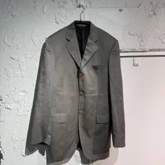 DOLCE&GABBANA ドルチェ&ガッバーナ Wool Striped Jacket ストライプ テーラードジャケット D-OS534 グレー系 size:46 【表参道A11】