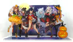 【中古】OKFAMS ハロウィンコラボ記念 アクリルジオラマスタンド バーチャルYouTuber ホロライブ OKFAMS