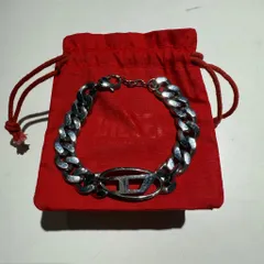 DIESEL ディーゼル Oval D Logo Chain Bracelet チェーンブレスレット DX1432 シルバー【表参道A11】