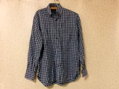 105018 トミーヒルフィガー　メンズ　長袖チェックシャツ　水色地ｘ茶・紺・白　サイズS