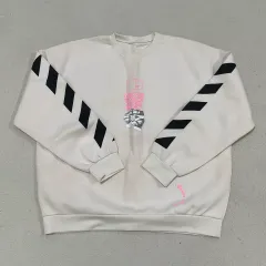 （実寸確認）斜めボーダーストライププリント スウェット 0420