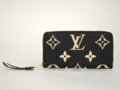ルイヴィトン LOUIS VUITTON 長財布 ジッピーウォレット M80481 ブラック/ベージュ ラウンドファスナー バイカラー 箱付 美品 → 2412LK002