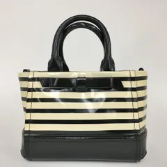 ケイトスペード kate spade ショルダーバッグ レディース 2WAY ハンドバッグ 現状品 ボーダー パテント 保存袋付き 2502LA048