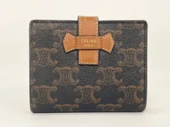 セリーヌ CELINE 二つ折り財布 トリオンフ スモールストラップウォレット → 2602LA005