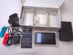  ゲーム Nintendo switch ニンテンドースイッチ 本体 HAC-001 ジョイコン ネオンレッド ブルー 動作品 周辺機器付き 中古品