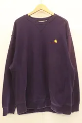 【中古】 Carhartt WIP メンズスウェット L American Script Sweat Carhartt WIP L 紫 パープル 刺繍