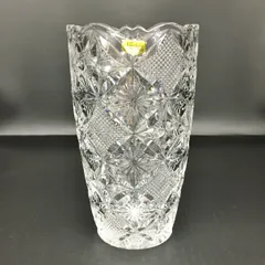 カメイガラス 花器 ノリタケ クリスタル φ13.5×H23.5cm 箱付き フラワーベース 花瓶 美品 2512LR173