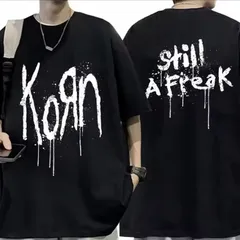 新品 コーン KORN バンドTシャツ ミュージックTシャツ アーティストTシャツ ブラック Lサイズ バンティー バンT バンド ロック ゴシック メタル グランジ メンズ 半袖 夏物 夏服 プリント グラフィック アメカジ アメリカン アルバム USAのサムネイル
