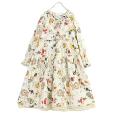 【美品・紙タグ有】ピンクハウス★ハロウィンワンダーランドpt♪ミディ丈ワンピース オフ白系 2025年製 残布有 z19667